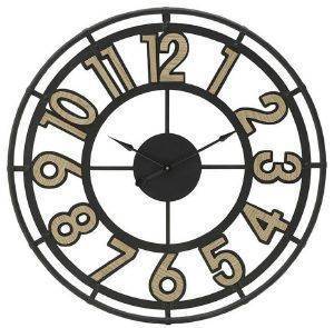 ΡΟΛΟΙ ΤΟΙΧΟΥ INART METAL WALL CLOCK BLACK/NATURAL 60CM ΡΟΛΟΙ ΤΟΙΧΟΥ INART METAL WALL CLOCK BLACK/NATURAL 60CM