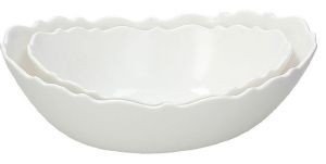 TOGNANA ΜΠΩΛ TOGNANA KALIKA BIANCO ΠΟΡΣΕΛΑΝΗ ΣΕΤ 2ΤΜΧ 28X17CM - 24X14CM