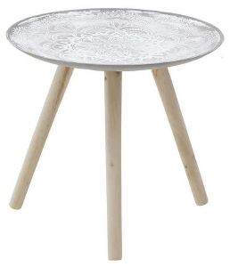 ΤΡΑΠΕΖΙ INART ΞΥΛΙΝΟ ΓΚΡΙ/NATURAL 40Χ38CM ΤΡΑΠΕΖΙ INART ΞΥΛΙΝΟ ΓΚΡΙ/NATURAL 40Χ38CM