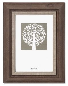 ΚΟΡΝΙΖΑ PHOTO FRAMES FAUSTA PS ΠΛΑΣΤΙΚΗ LIGHT BROWN 15X21CM