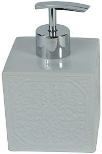 ΑΝΤΛIΑ ΣΑΠΟΥΝΙΟY ESTIA SQUARE ΑΣΠΡΗ 8.5X8.5X14CM ΑΝΤΛIΑ ΣΑΠΟΥΝΙΟY ESTIA SQUARE ΑΣΠΡΗ 8.5X8.5X14CM