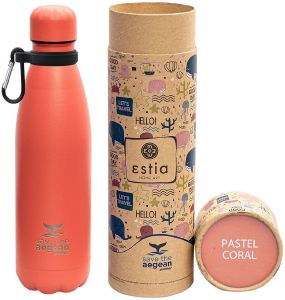 ΜΠΟΥΚΑΛΙ ΘΕΡΜΟΣ SAVE THE AEGEAN TRAVEL FLASK PASTEL CORAL 500ML ΜΠΟΥΚΑΛΙ ΘΕΡΜΟΣ SAVE THE AEGEAN TRAVEL FLASK PASTEL CORAL 500ML