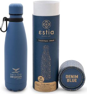   SAVE THE AEGEAN TRAVEL FLASK DENIM BLUE  500ML