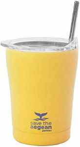   COFFEE MUG SAVE THE AEGEAN    BURNT YELLOW 0.35LT