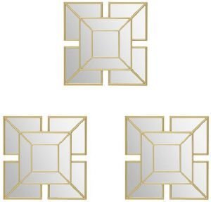 INART ΚΑΘΡΕΠΤΗΣ INART ΤΟΙΧΟΥ ΧΡΥΣΟΣ 25Χ2Χ25CM ΣΕΤ 3