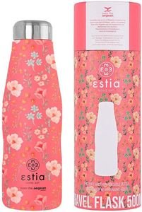   ESTIA SAVE THE AEGEAN TRAVEL FLASK BOUQUET CORAL (500ML)