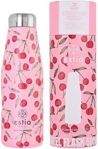   ESTIA SAVE THE AEGEAN TRAVEL FLASK CHERRY ROSE (500ML)