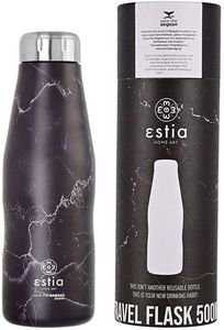   ESTIA SAVE THE AEGEAN TRAVEL FLASK PENTELICA BLACK (500ML)