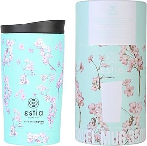   ESTIA SAVE THE AEGEAN TRAVEL MUG BLOSSOM GREEN (350ML)