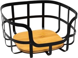 ΦΡΟΥΤΙΕΡΑ ESTIA BAMBOO ESSENTIALS ΜΕΤΑΛΛΙΚΗ ΜΑΥΡΗ (24CMX24CMX12.7CM) ΦΡΟΥΤΙΕΡΑ ESTIA BAMBOO ESSENTIALS ΜΕΤΑΛΛΙΚΗ ΜΑΥΡΗ (24CMX24CMX12.7CM)