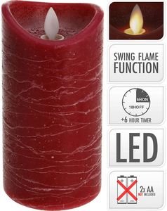 ΚΕΡΙ LED ΜΕ ΚΙΝΟΥΜΕΝΗ ΦΛΟΓΑ JΚ HOME DECOR ΚΟΚΚΙΝΟ 7.5X15CM ΚΕΡΙ LED ΜΕ ΚΙΝΟΥΜΕΝΗ ΦΛΟΓΑ JΚ HOME DECOR ΚΟΚΚΙΝΟ 7.5X15CM