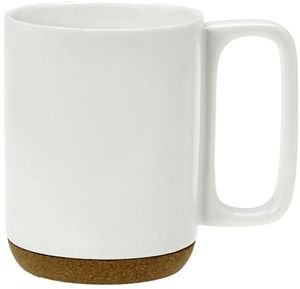  CRYSPO TRIO CORK MUG WHITE PORCELAIN  (300ML)