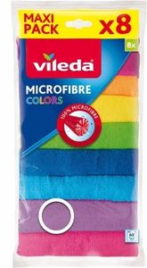   VILEDA COLORS MICROFIBRE MULTI PACK (8)