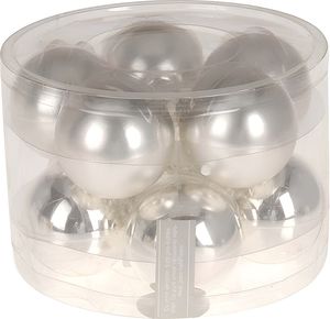 ΧΡΙΣΤ/KΕΣ ΜΠΑΛΕΣ JK HOME DECOR ΓΥΑΛΙΝΕΣ ΑΣΗΜΙ (10ΤΜΧ /6CM) ΧΡΙΣΤ/KΕΣ ΜΠΑΛΕΣ JK HOME DECOR ΓΥΑΛΙΝΕΣ ΑΣΗΜΙ (10ΤΜΧ /6CM)
