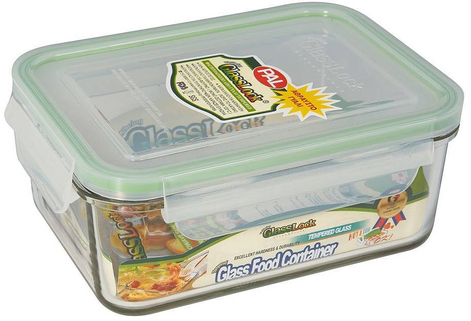 ΦΑΓΗΤΟΔΟΧΕΙΟ GLASSLOCK ΟΡΘΟΓΩΝΙΟ ΓΥΑΛΙ (400ML)