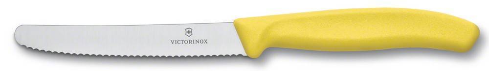 VICTORINOX VICTORINOX TOMATO AND SAUSAGE KNIFE ΚΙΤΡΙΝΟ 11CM
