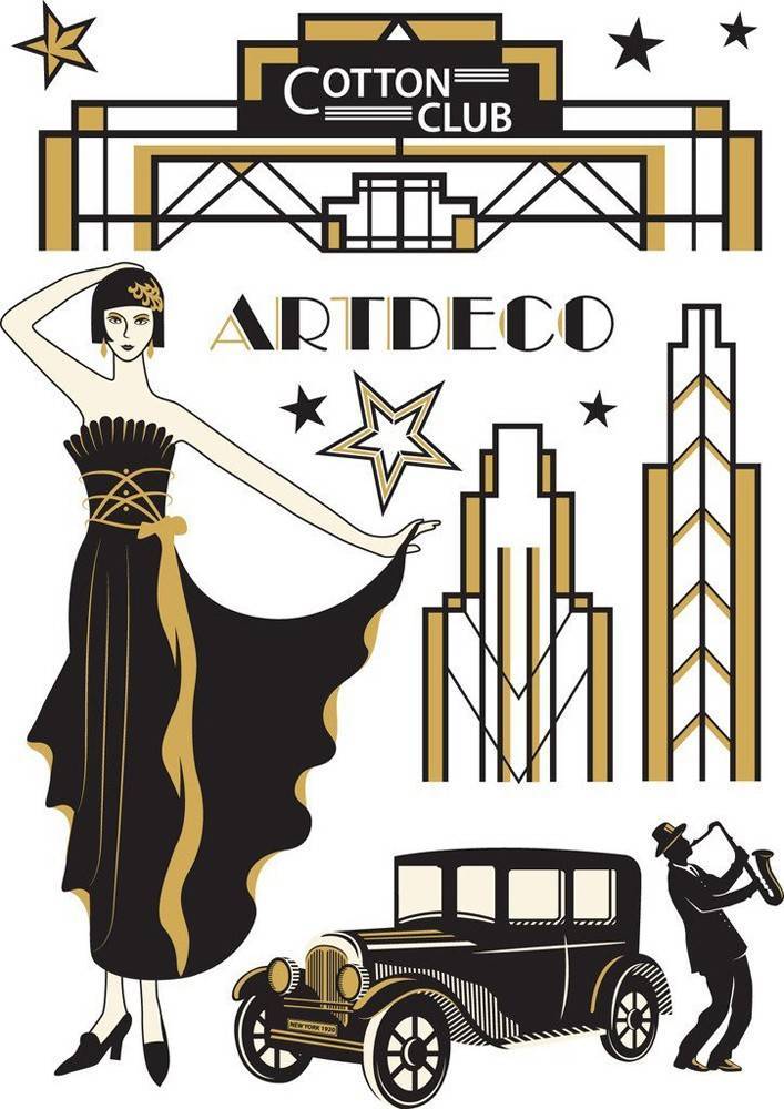 ART APPLIQUE ΑΥΤΟΚΟΛΛΗΤΟ ΤΟΙΧΟΥ ART APPLIQUE ART DECO (50X70CM)