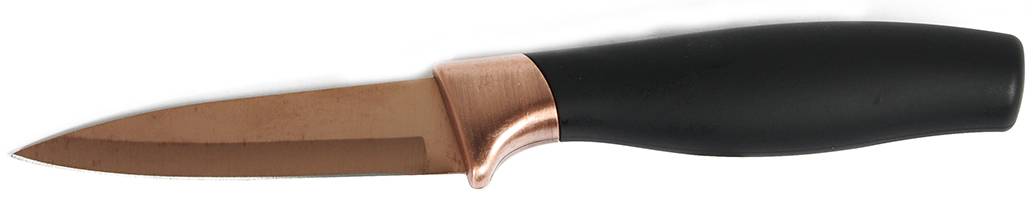 ESTIA ΜΑΧΑΙΡΙ ΑΠΟΦΛΟΙΩΣΗΣ ESTIA COPPER INOX ΧΡΥΣΟ ΜΑΥΡΟ 20CM