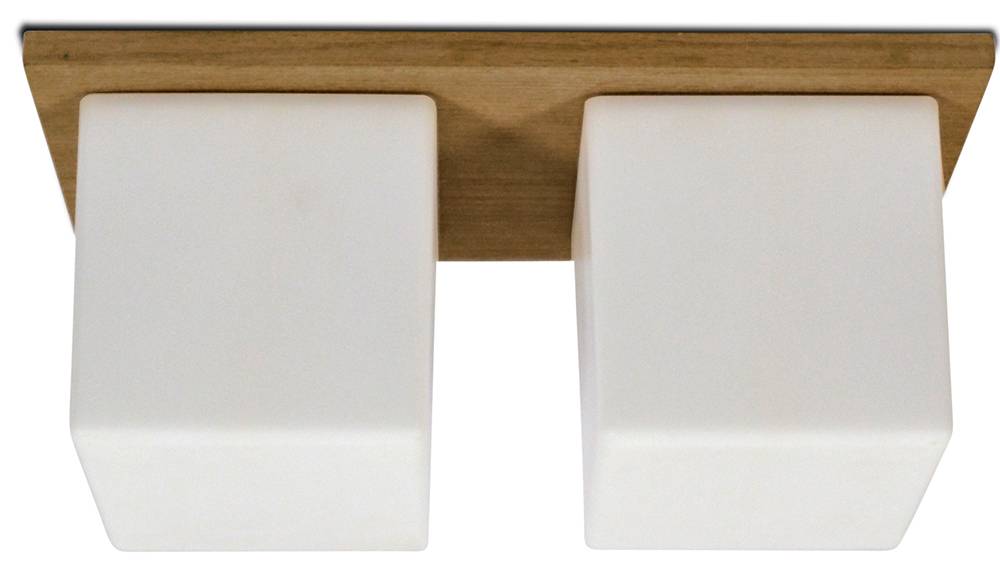 GALLIS ΠΛΑΦΟΝΙΕΡΑ GALLIS LIGHTING WOOD KYVOS II 2ΧE14 11W POLYCARBONATE ΞΥΛΟ 36Χ16,5CM