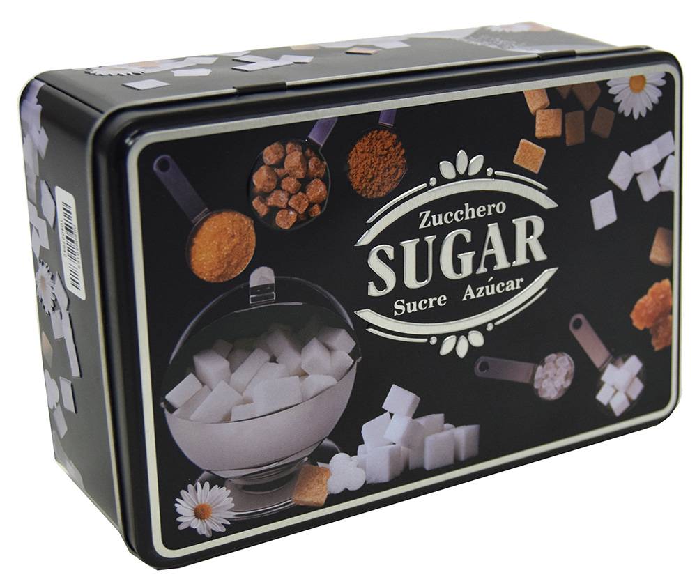 ETOILE ΔΟΧΕΙΟ ΓΙΑ ΖΑΧΑΡΗ ETOILE SUGAR ΜΕΤΑΛΛΟ ΜΑΥΡΟ (20X13X7CM)