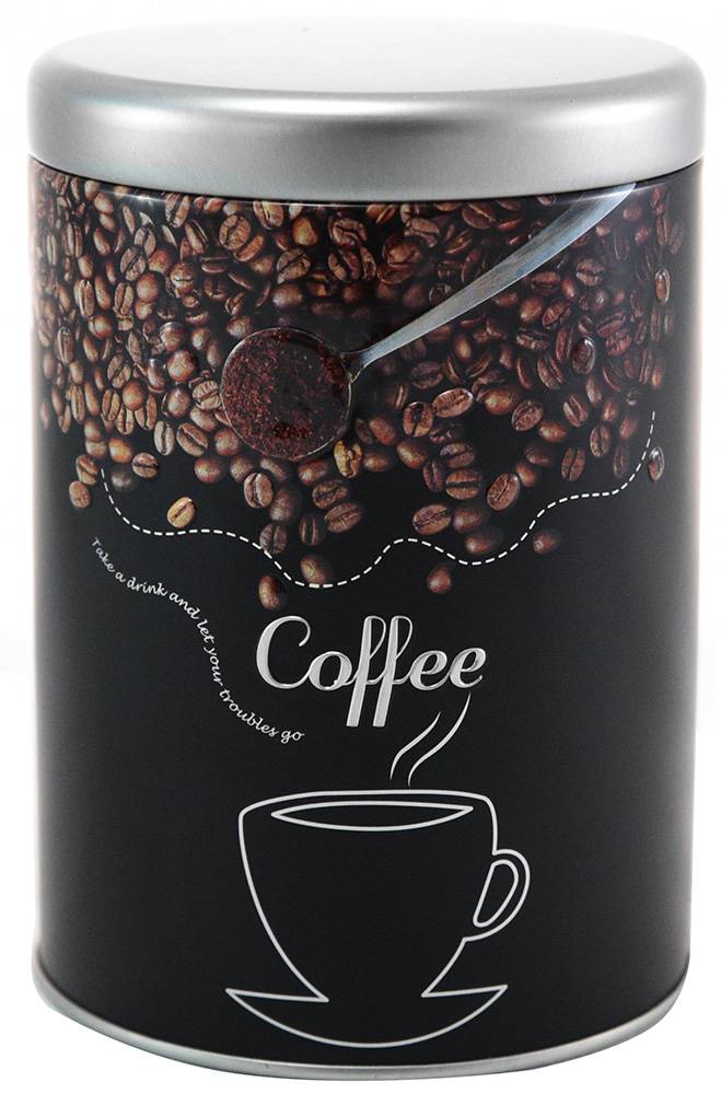 ΒΑΖΟ ΑΠΟΘΗΚΕΥΣΗΣ CHIOS HELLAS RETRO COFFEE ΜΕΤΑΛΛΟ ΜΑΥΡΟ CM
