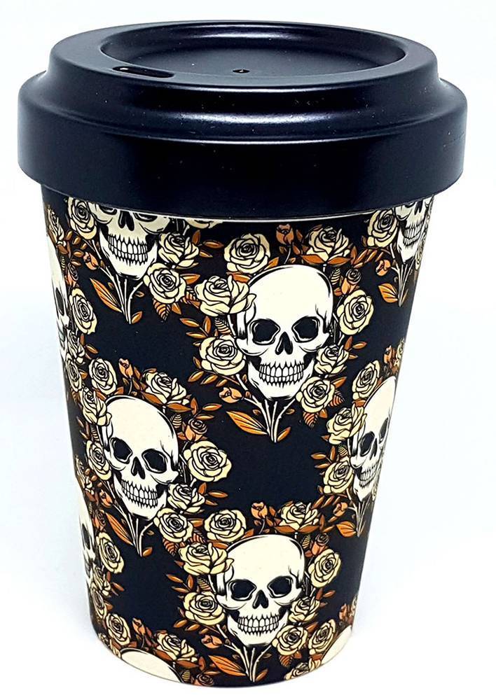 BAMBOOCUP ΠΟΤΗΡΙ BAMBOOCUP SKULLS AND ROSES REUSABLE (403ML)