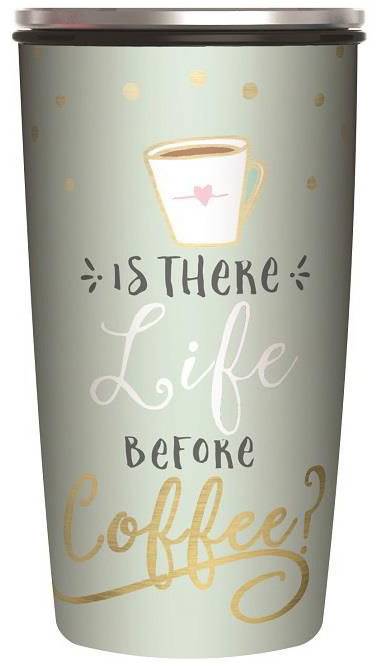 ΠΟΤΗΡΙ ΘΕΡΜΟΣ BAMBOO SLIDECUP LIFE BEFORE COFFEE - GOLD BAMBOO INOX (420ML)
