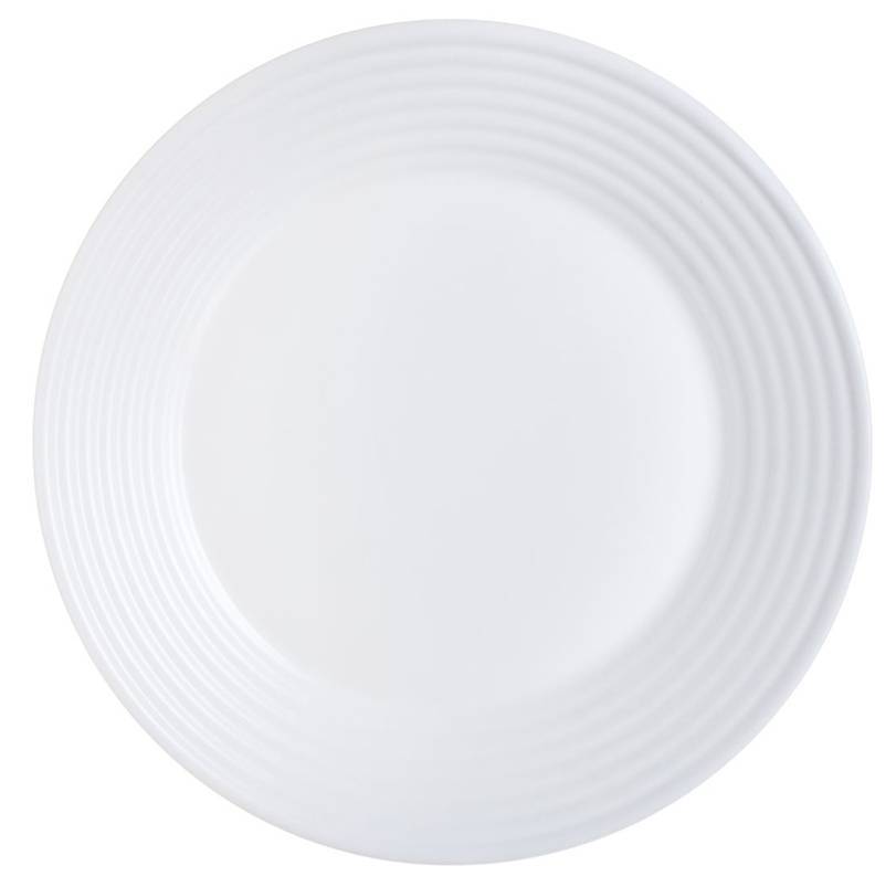 ΠΙΑΤΟ ΡΗΧΟ LUMINARC HARENA ΟΠΑΛΙΝΑ ΣΤΡΟΓΓΥΛΟ ΛΕΥΚΟ (25CM)