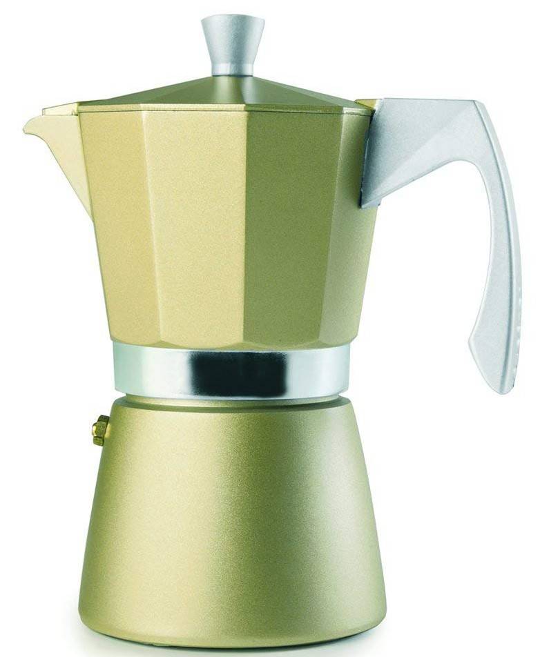 IBILI ΚΑΦΕΤΙΕΡΑ ESPRESSO IBILI EVVA ΧΡΥΣΟ 14X9CM 3 ΦΛΥΤΖΑΝΙΑ
