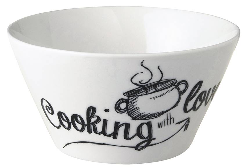 DUTCH ROSE ΜΠΟΛ DUTCH ROSE COOKING ΠΟΡΣΕΛΑΝΗ ΑΣΠΡΟΜΑΥΡΟ (14CM)
