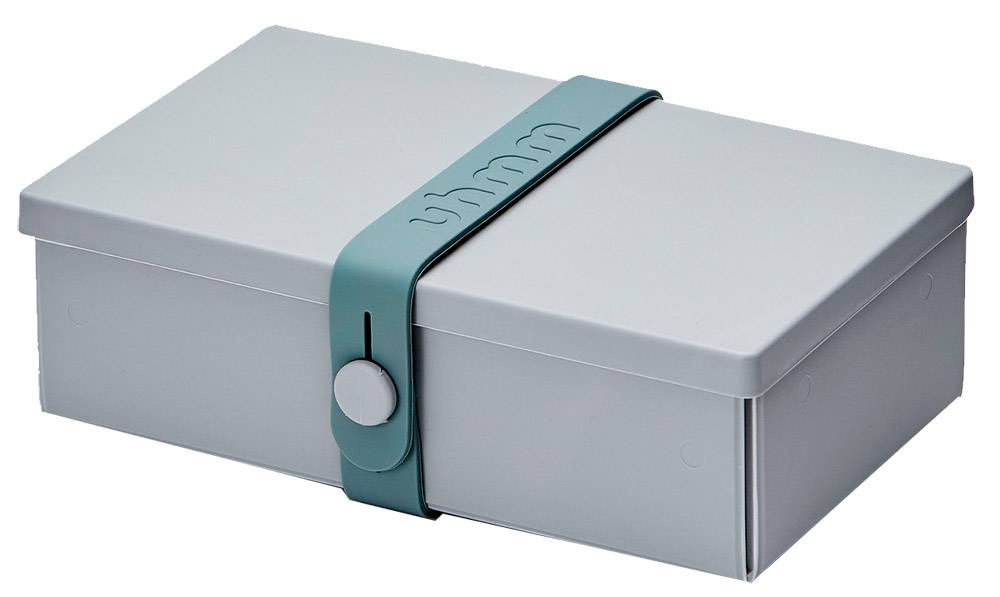 UHMM BOX KOYTI ΦΑΓΗΤΟΥ UHMM BOX LIGHT GREY BOX/PETROL STRAP (10X18X5CM)