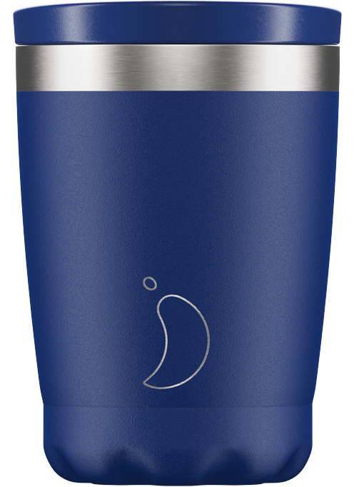 CHILLYS ΠΟΤΗΡΙ ΘΕΡΜΟΣ CHILLYS COFFEE CUP ΑΝΟΞΕIΔΩΤΟ ΑΤΣAΛΙ MATTE BLUE (340ML)
