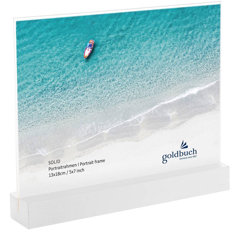 GOLDBUCH ΚΟΡΝΙΖΑ GOLDBUCH SOLID ΠΛΑΣΤΙΚΗ ΜΕ ΞΥΛΙΝΗ ΒΑΣΗ ΛΕΥΚΟ 13X18CM