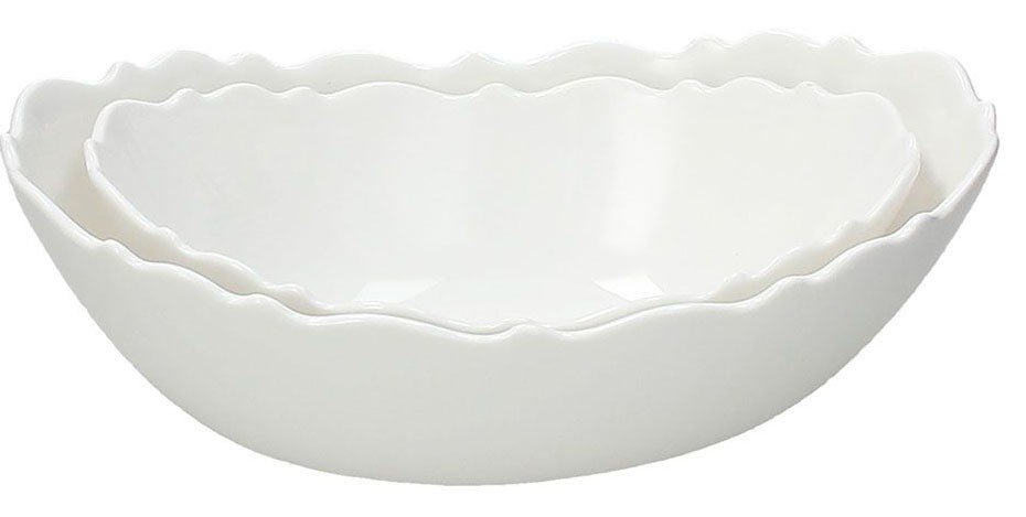 TOGNANA ΜΠΩΛ TOGNANA KALIKA BIANCO ΠΟΡΣΕΛΑΝΗ ΣΕΤ 2ΤΜΧ 28X17CM - 24X14CM