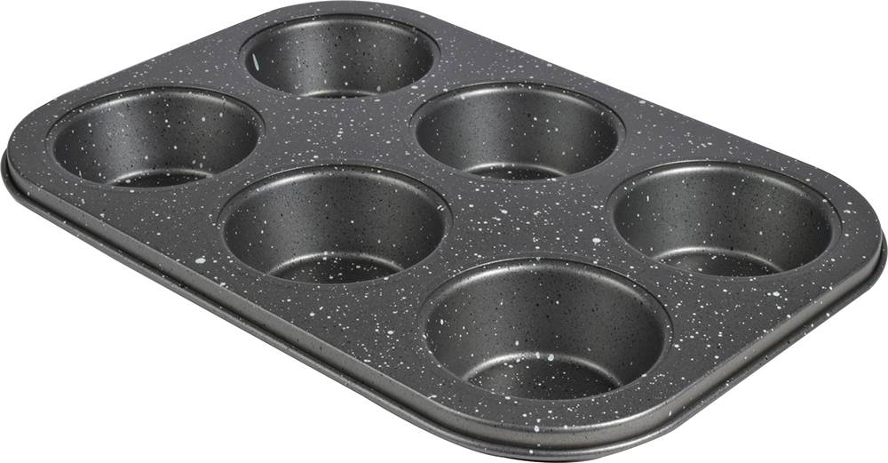ESTIA ΦΟΡΜΑ CUPCAKES/MUFFINS ESTIA ΑΝΤΙΚΟΛΛΗΤΙKH STONE 6ΘΕΣΕΩΝ 26.5X18.7X3CM