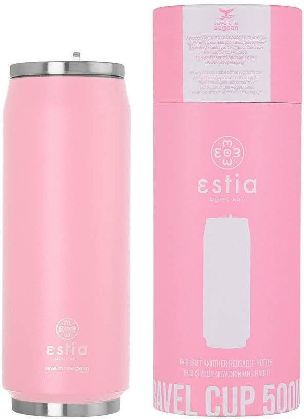 ΘΕΡΜΟΣ SAVE THE AEGEAN COFFEE FLASK BLOSSOM ROSE (500ML)
