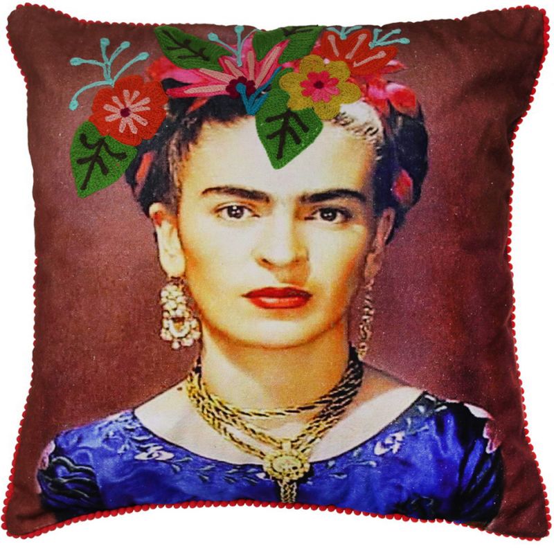 SYNCHRONIA ΔΙΑΚΟΣΜΗΤΙΚΟ SYNCHRONIA ΜΑΞΙΛΑΡΙ FRIDA ΜΠΟΡΝΤΏ ΚΕΝΤΗΜΕΝΟ 45Χ45CM