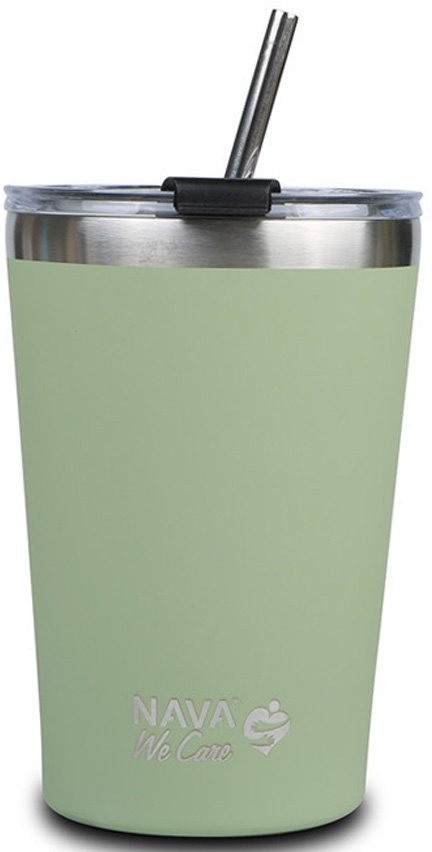 NAVA ΠΟΤΗΡΙ ΘΕΡΜΟΣ NAVA WE CARE INOX ΠΡΑΣΙΝΟ ΜΕ ΚΑΛΑΜΑΚΙ (450ML)