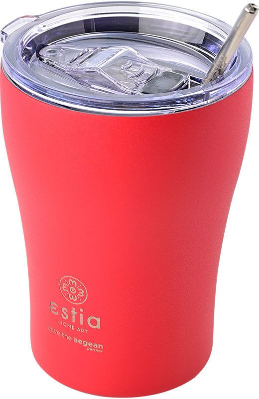 SAVE THE AEGEAN ΠΟΤΗΡΙ ΘΕΡΜΟΣ ESTIA SAVE THE AEGEAN COFFEE MUG SCARLET RED (350ML)