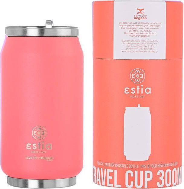 ΘΕΡΜΟΣ ESTIA SAVE THE AEGEAN TRAVEL CUP FUSION CORAL (300ML)