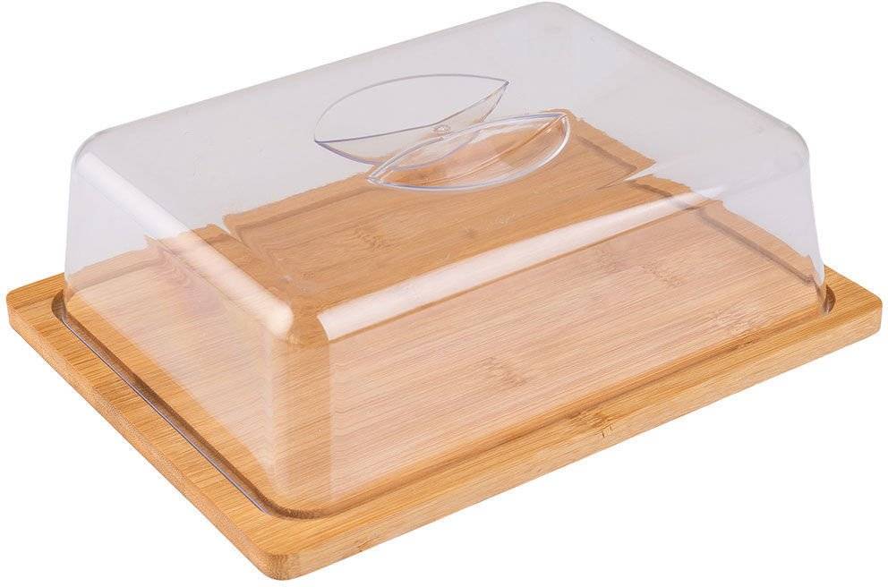 ΒΑΣΗ ΤΥΡΙΩΝ ESTIA BAMBOO ESSENTIALS ΜΕ ΠΛΑΣΤΙΚΟ ΚΑΠΑΚΙ (24CMX18CMX7.5CM)
