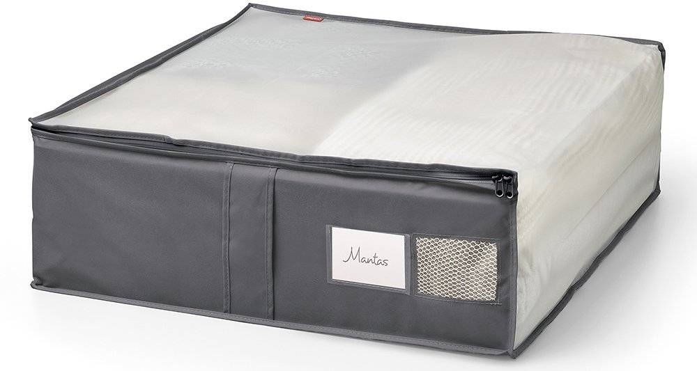 ΘΗΚΗ ΡΟΥΧΩΝ RAYEN ΥΦΑΣΜΑΤΙΝΗ PREMIUM ΣΚΟΥΡΟ ΓΚΡΙ 55X65X20CM (2363.12)