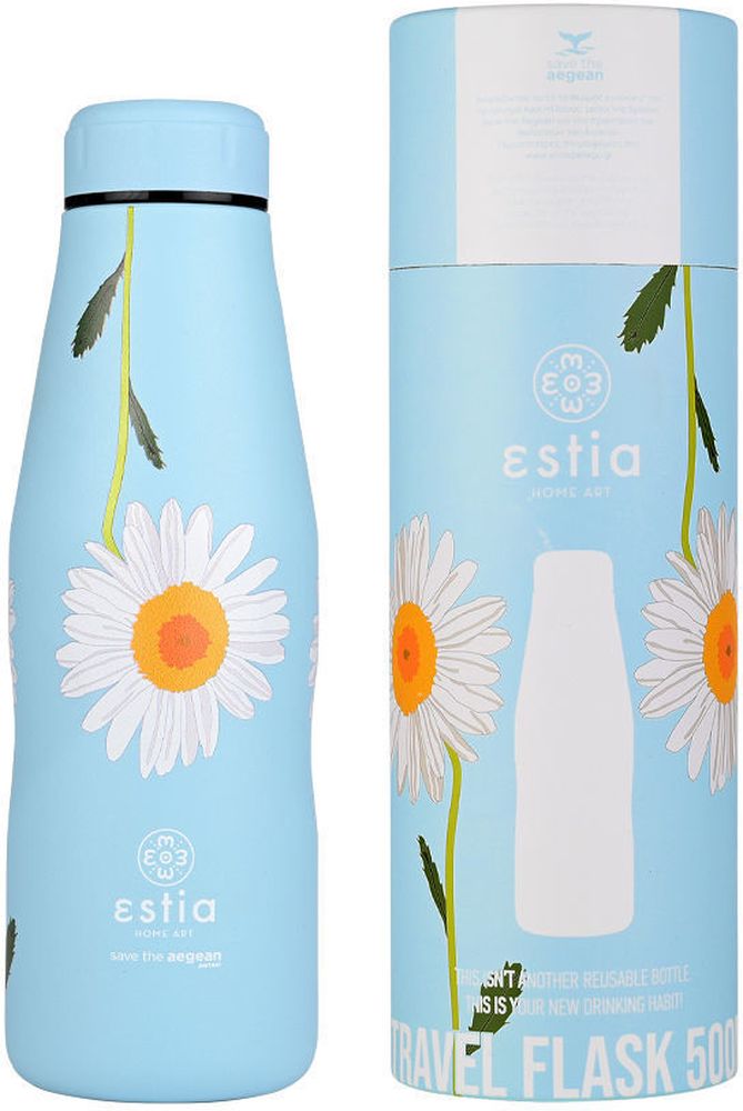 SAVE THE AEGEAN ΜΠΟΥΚΑΛΙ ΘΕΡΜΟΣ SAVE THE AEGEAN TRAVEL FLASK DREAMY SKY (500ML)