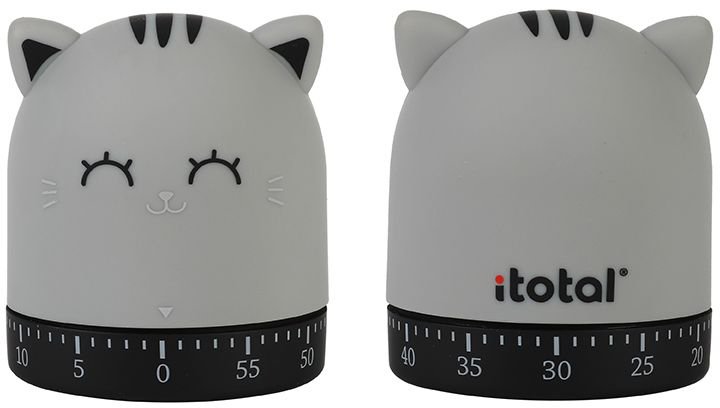 I-TOTAL ΧΡΟΝΟΜΕΤΡΟ ΚΟΥΖΙΝΑΣ I-TOTAL XL2537 GREY CAT (6X6X7CM)