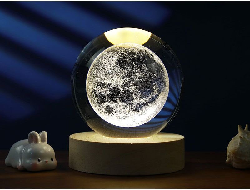 I-TOTAL ΛΑΜΠΑ I-TOTAL XL2713A CRYSTAL BALL MOON MEDIUM (8CM)