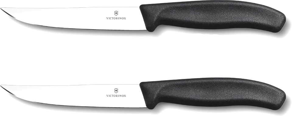 VICTORINOX ΣΕΤ ΜΑΧΑΙΡΙ ΚΡΕΑΤΟΣ VICTORINOX ΑΝΟΞΕΙΔΩΤΟ ΑΤΣΑΛΙ ΜΑΥΡΟ (2ΤΜΧ)