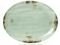  CRYSPO TRIO COUNTRY PLATTER  OVAL GREEN (38CM)