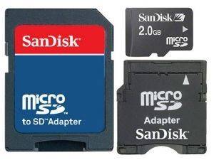 SANDISK 2GB MICRO SECURE DIGITAL 3-IN-1 PACK