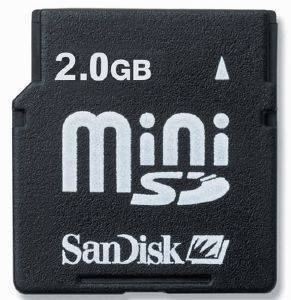 SANDISK 2GB SECURE DIGITAL MINI CARD
