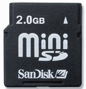 SANDISK 2GB SECURE DIGITAL MINI CARD SANDISK 2GB SECURE DIGITAL MINI CARD